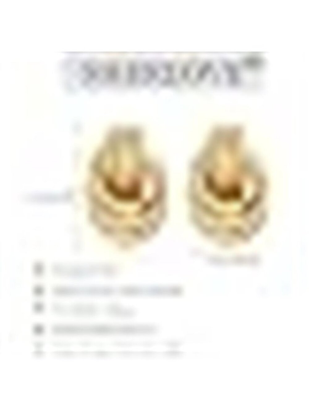 SHERLOVE Chunky Knot Gold Earrings Women Statement Drop Dangle Earrings - Picture 4 of 7